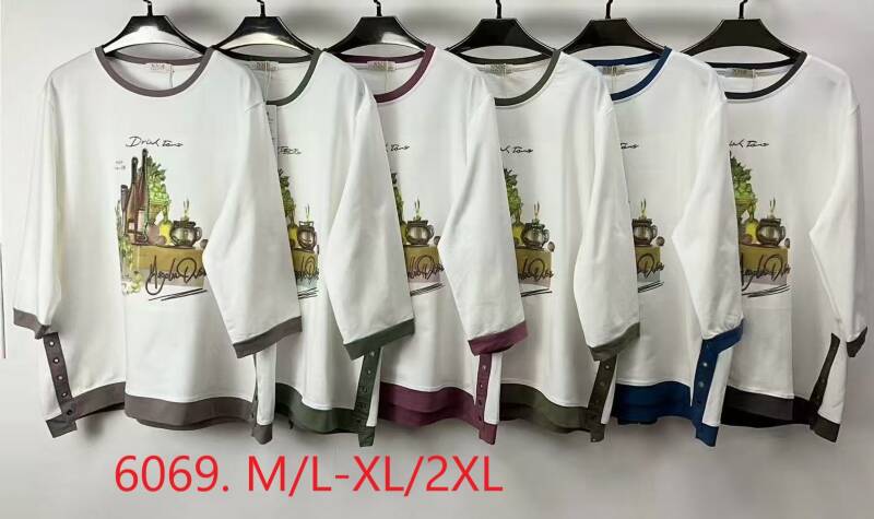 Bluzki damskie Roz M/L-XL-2XL, Mix Kolor Paczka 12 szt